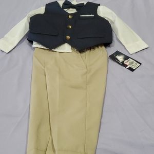 Toddler boy three-piece dress pants set